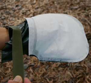 The Individual Equipment Personnel Decontamination Mitt™ that can remove more than 90 percent of chemical warfare agents in one pass. Photo: Integrated Textile Solutions.