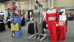 North Carolina State’s thermal control testing manikin provided on-site demonstrations at the testing center on the IFAI Expo show floor. Photo: Mark Skalny Photography.